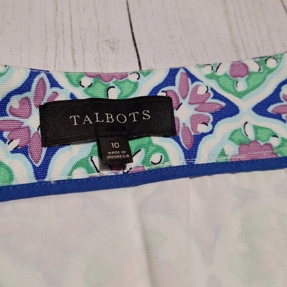 NEW Talbots Canvas A-Line Skirt Medallion Print - Picture 7 of 7